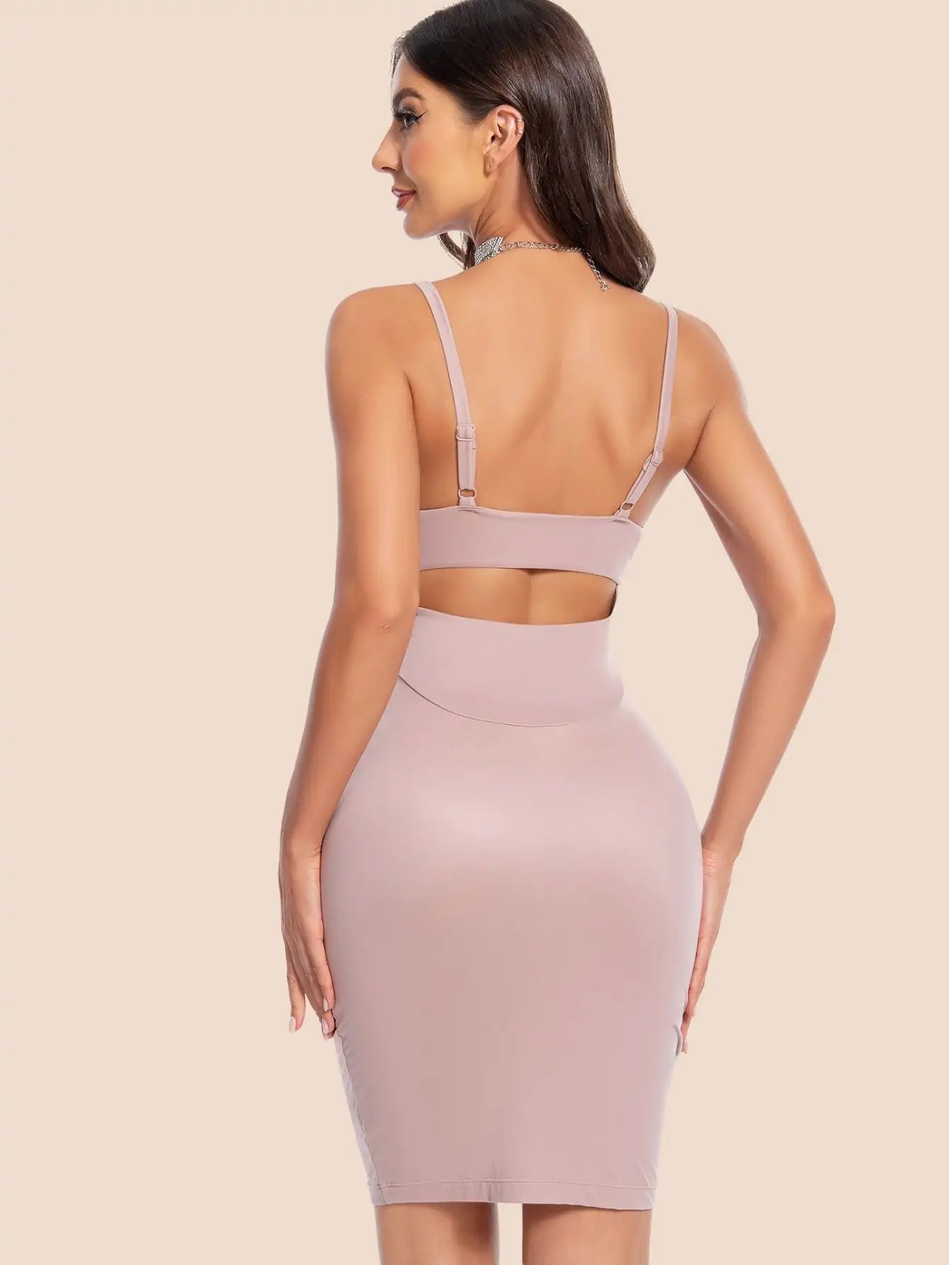 Ultra-Soft Built-In Bra Bodycon Midi Dress